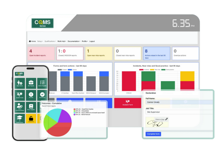 health & safety management dashboard